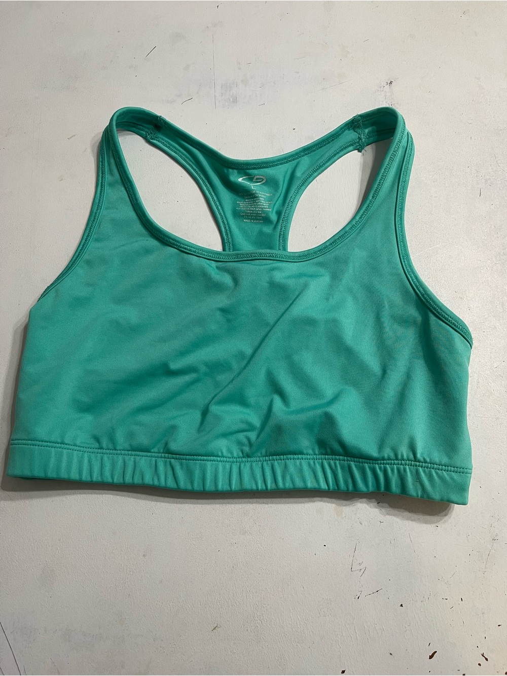Women's Teal Racerback Sports Bra large